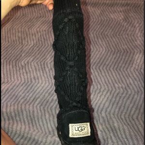 Crochet tall Ugg boots. Black